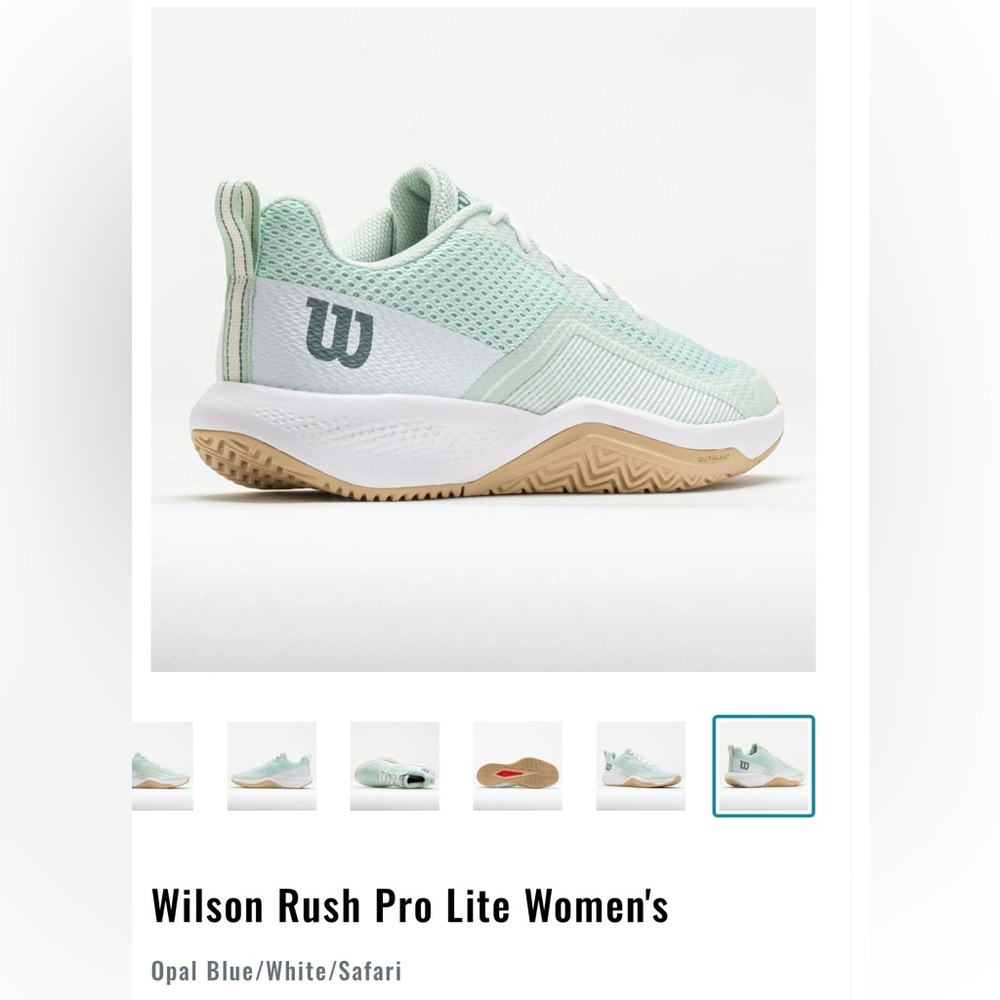 Wilson Rush Pro Lite Women's Sneakers - Opal Blue, White, Safari